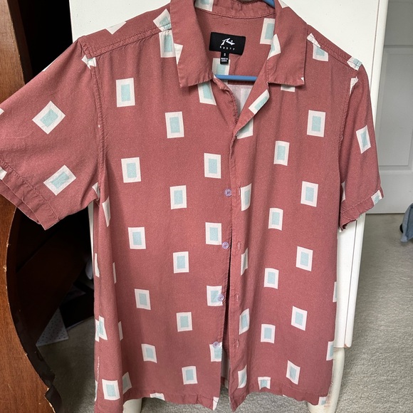 Rusty Pink/Patterned Shirt - Picture 1 of 3